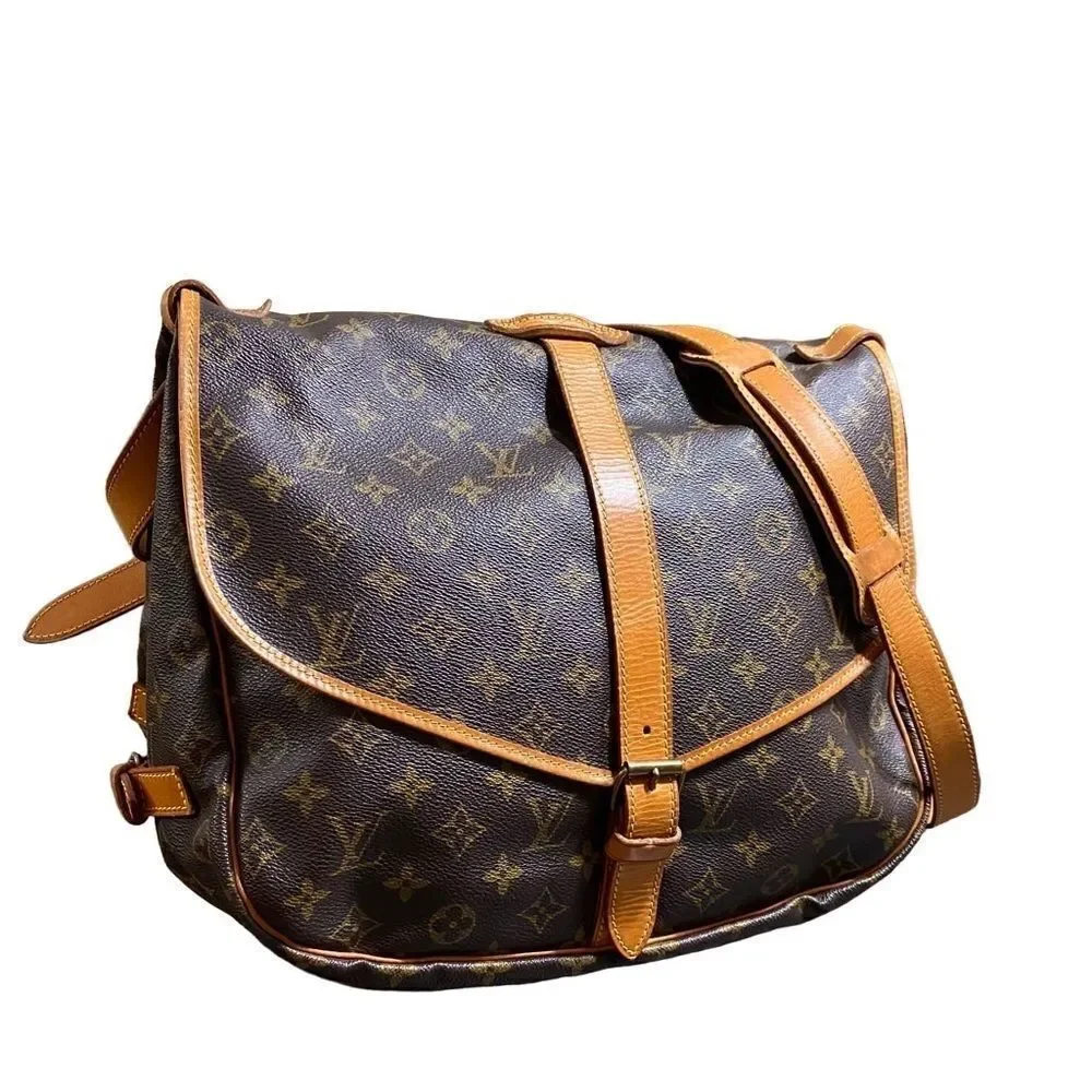 LOUIS VUITTON Monogram Saumur 35 Shoulder/Crossbody Bag 💼 8901VI - Picture 4 of 16